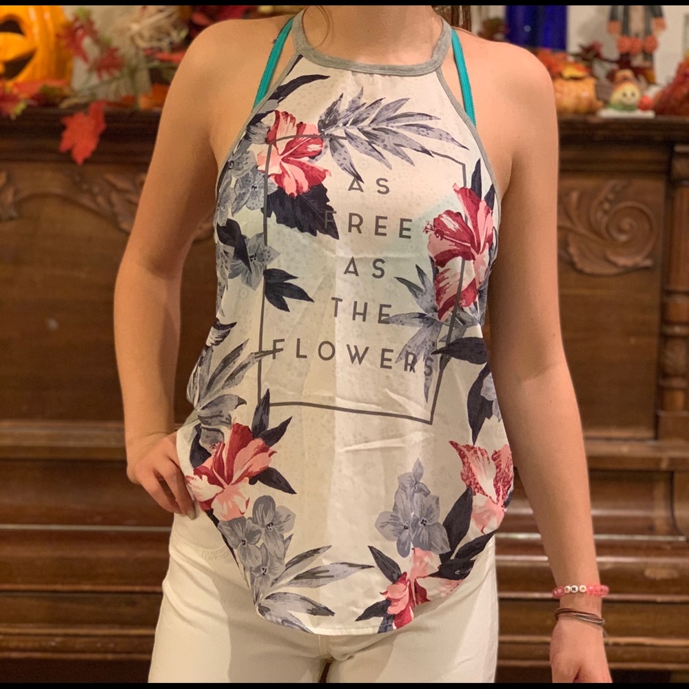 Floral Hollister tank top